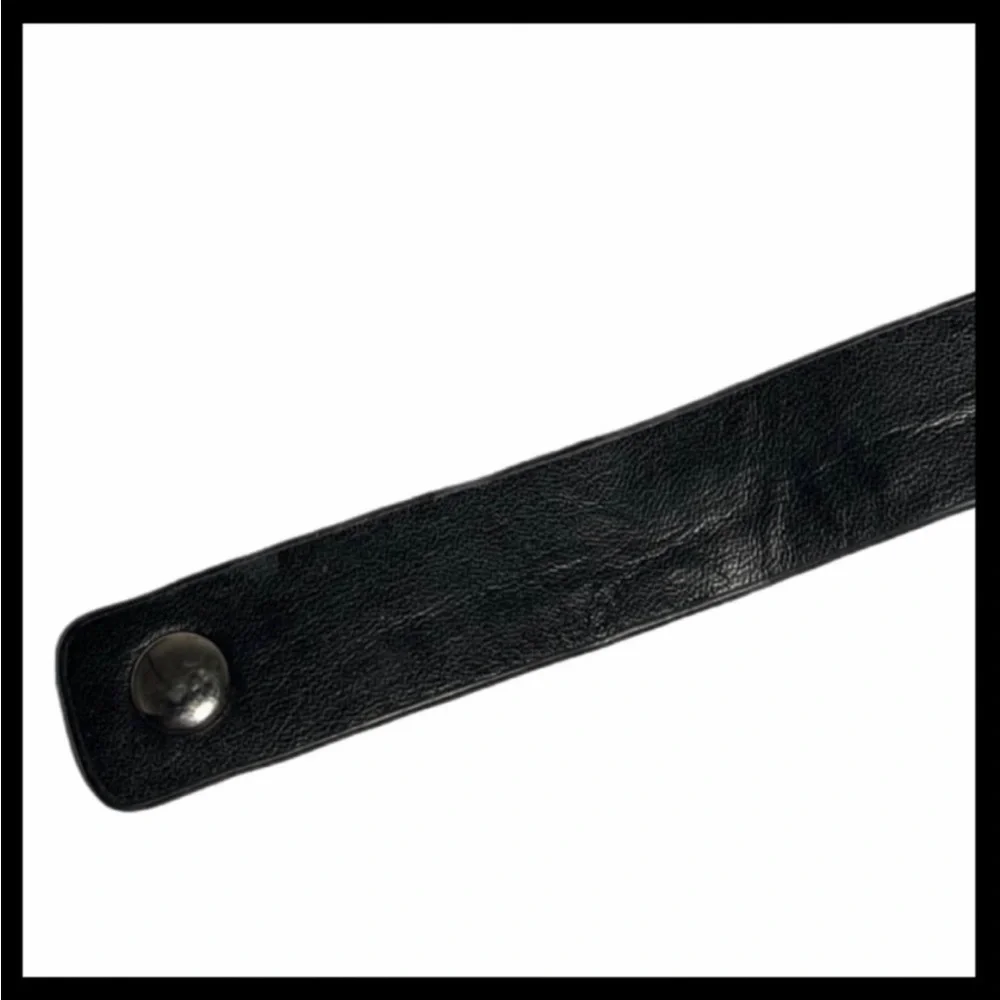 Leather Choker w Metal Buckle Punk Emo Goth Grunge Witchy Vamp Festival Hardware